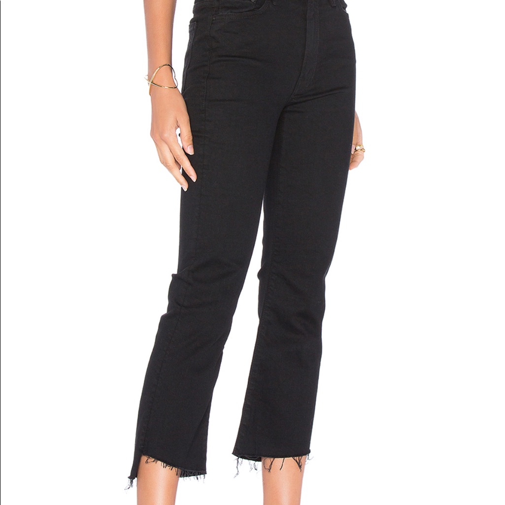 Mother Insider Crop Step Fray Jeans Denim